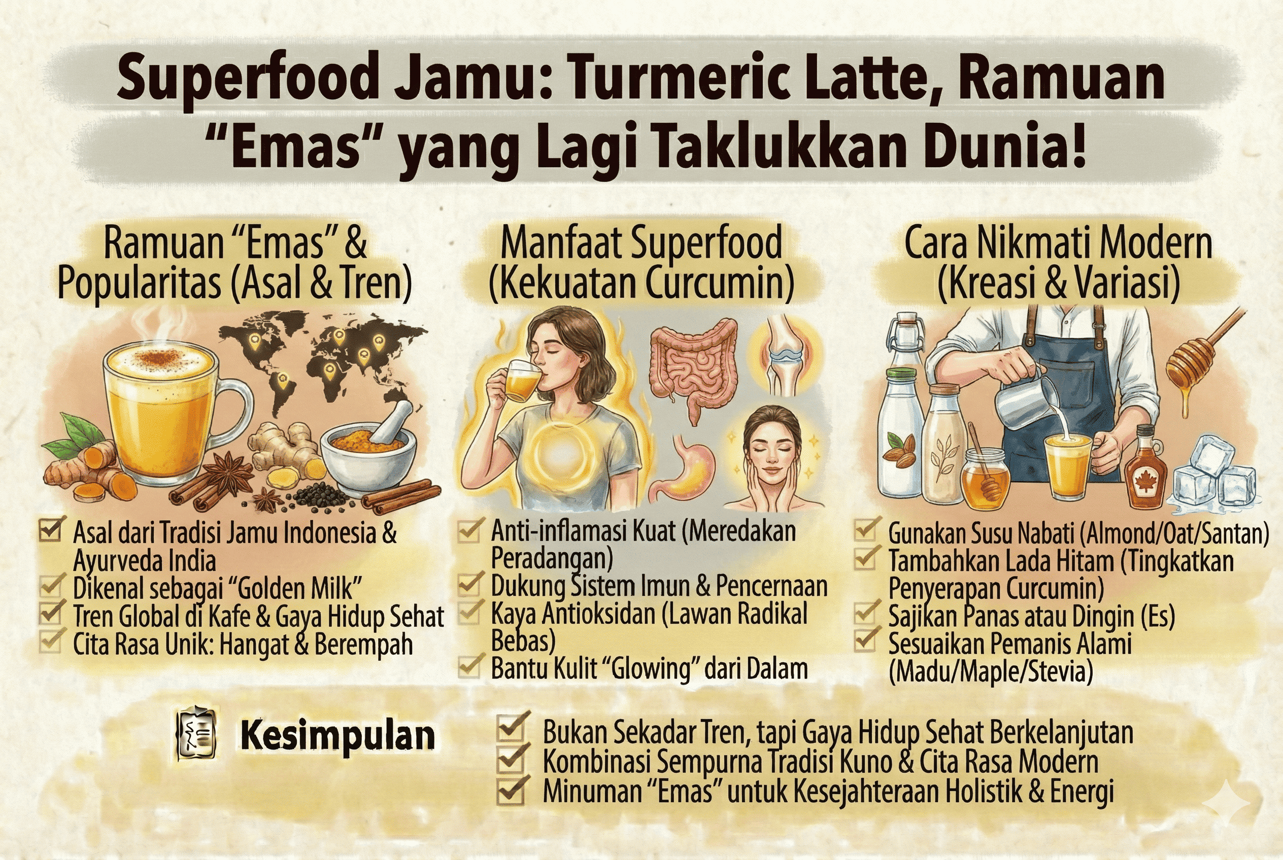 Superfood Jamu: Turmeric Latte, Ramuan "Emas" yang Lagi Taklukkan Dunia!